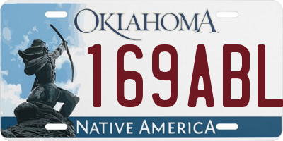 OK license plate 169ABL