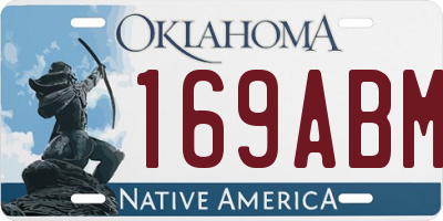 OK license plate 169ABM