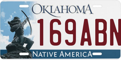 OK license plate 169ABN
