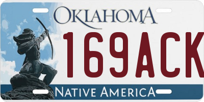 OK license plate 169ACK