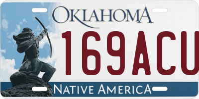 OK license plate 169ACU