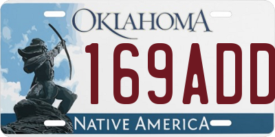 OK license plate 169ADD