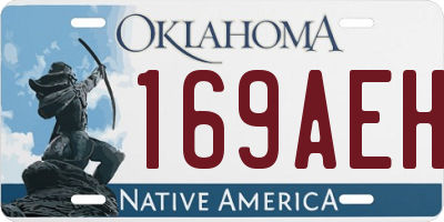 OK license plate 169AEH
