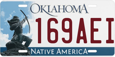 OK license plate 169AEI