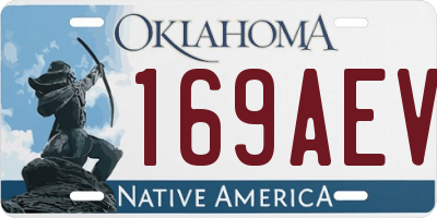 OK license plate 169AEV