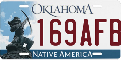 OK license plate 169AFB