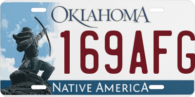 OK license plate 169AFG