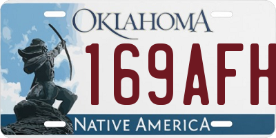 OK license plate 169AFH