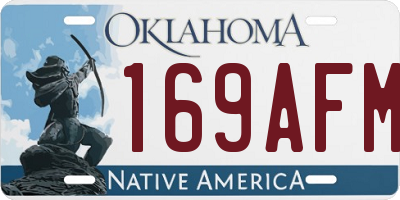 OK license plate 169AFM