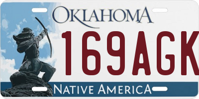 OK license plate 169AGK