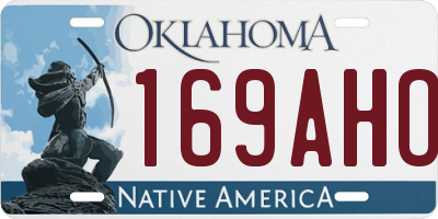 OK license plate 169AHO