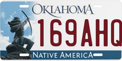 OK license plate 169AHQ