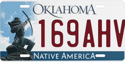 OK license plate 169AHV