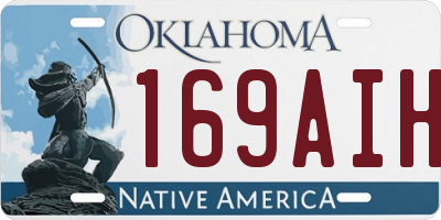 OK license plate 169AIH