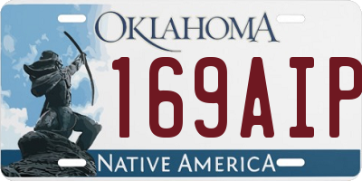 OK license plate 169AIP