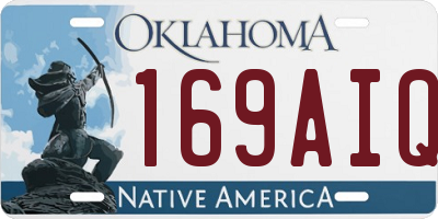 OK license plate 169AIQ