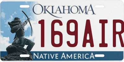 OK license plate 169AIR