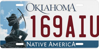 OK license plate 169AIU