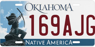 OK license plate 169AJG