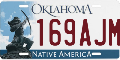 OK license plate 169AJM