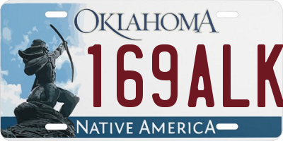 OK license plate 169ALK