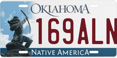 OK license plate 169ALN