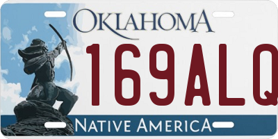 OK license plate 169ALQ