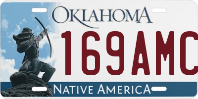 OK license plate 169AMC