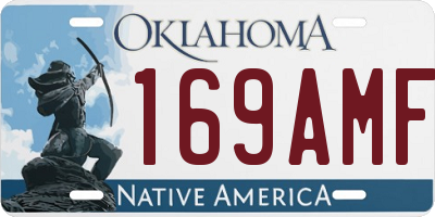 OK license plate 169AMF
