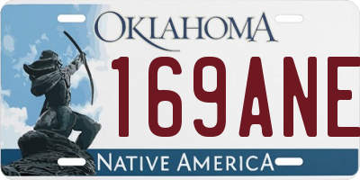 OK license plate 169ANE