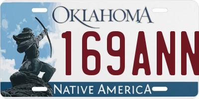 OK license plate 169ANN