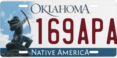 OK license plate 169APA