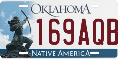 OK license plate 169AQB