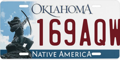 OK license plate 169AQW