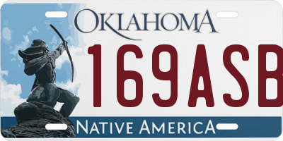 OK license plate 169ASB