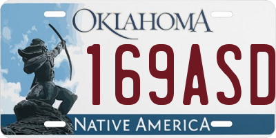 OK license plate 169ASD
