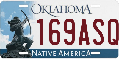 OK license plate 169ASQ