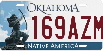 OK license plate 169AZM
