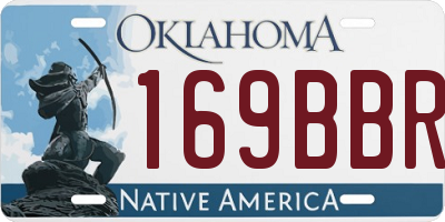 OK license plate 169BBR