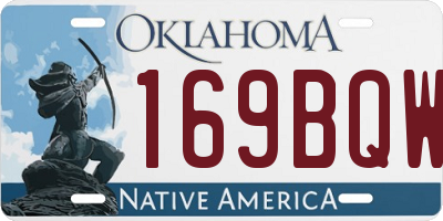 OK license plate 169BQW