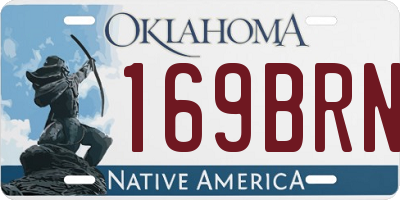 OK license plate 169BRN
