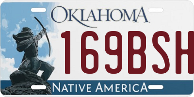 OK license plate 169BSH