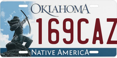 OK license plate 169CAZ
