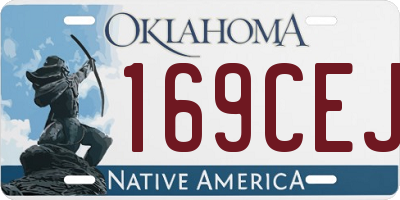 OK license plate 169CEJ