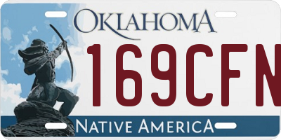 OK license plate 169CFN