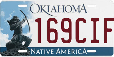 OK license plate 169CIF