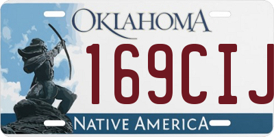 OK license plate 169CIJ