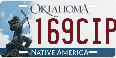 OK license plate 169CIP