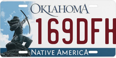 OK license plate 169DFH