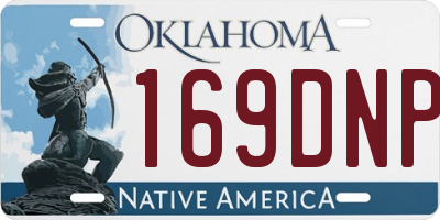 OK license plate 169DNP
